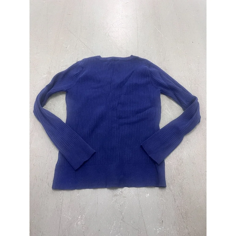 Great‎ Northwest Indigo Sweater Womens L Blue Ribbed Warm Wear Cozy Knit Winter